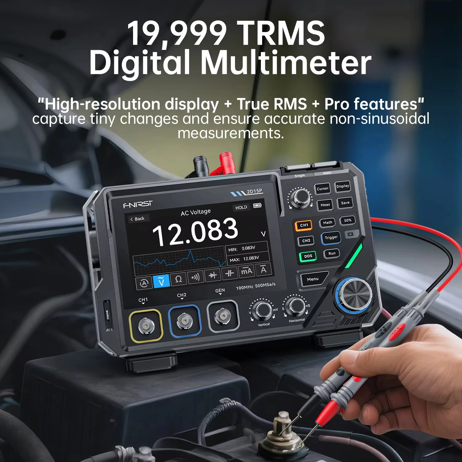 2D15P Digital Oscilloscope Multimeter Signal Generator 3-in-1 Dual Channel Touch