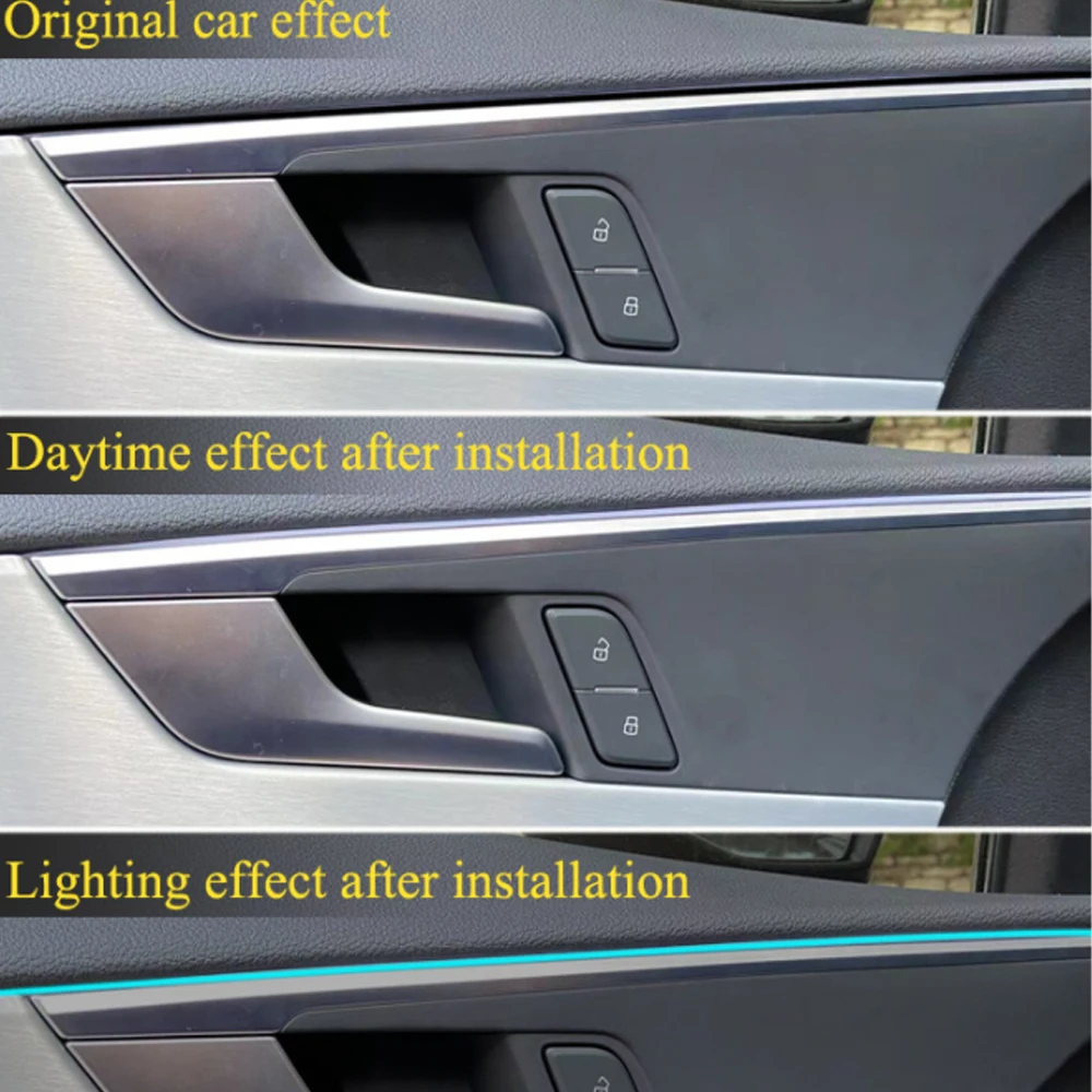 75CM For LED Strip Symphony Car Ambient Lights 64 Color RGB Interior Acrylic Optical Fiber Strip Dashboard Lamp For Replacement
