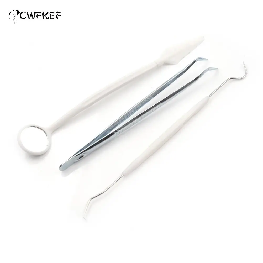 

3pcs/set Stainless Steel Dental Tools Kit Teeth Tartar Scraper Mouth Mirror Dentists Pick Tool Teeth Scaler For Teeth Kit