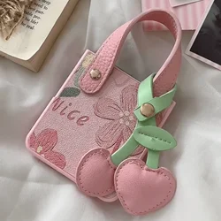 Fresh Pink Floral Pendant Phone Case with Portable Wrist Strap - Z Flip 7FE (A)