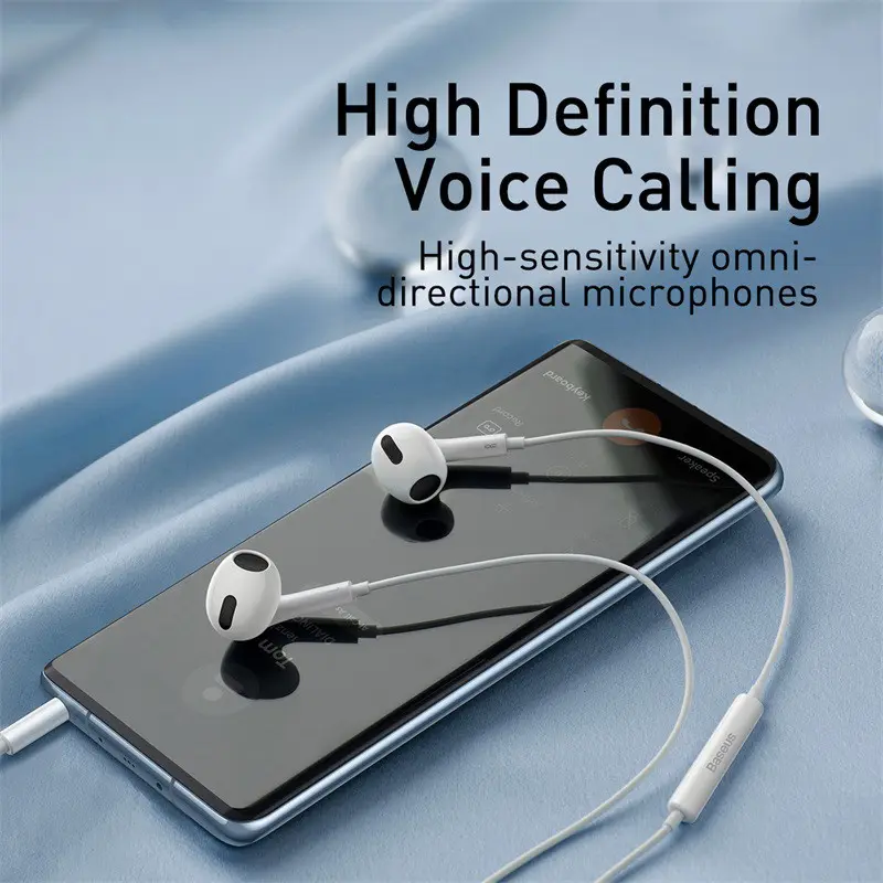 Baseus H17 3.5mm Wired Earphone with Microphone Wire-controlled in-ear Headphone For Music Sport In Ear Monitor Earbud Headset - Image 5