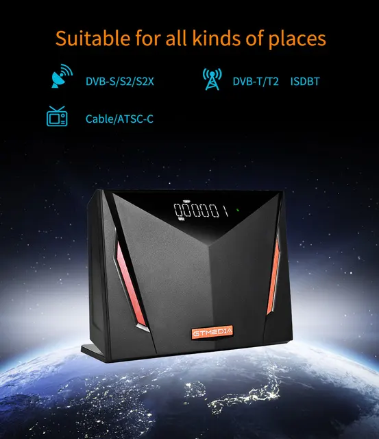 Gtmedia v8 uhd( Mars Firmware) set top box, Plastic, 1080P at Rs 5600/piece  in Delhi