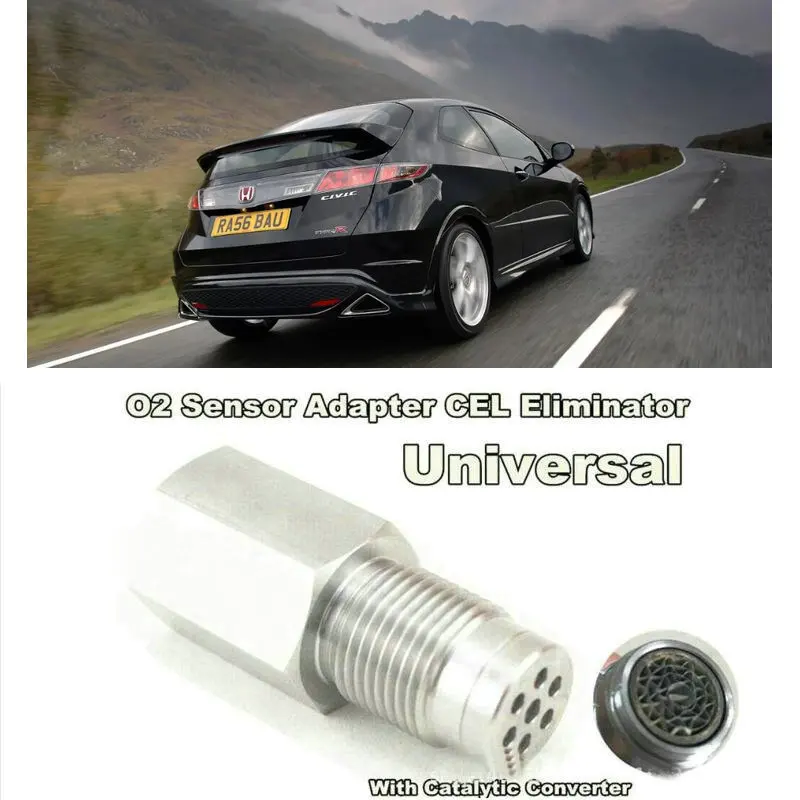 O2sensoradapterceleliminatorwithcatalyticconverterForhondacivicfn2crvaccordfit
