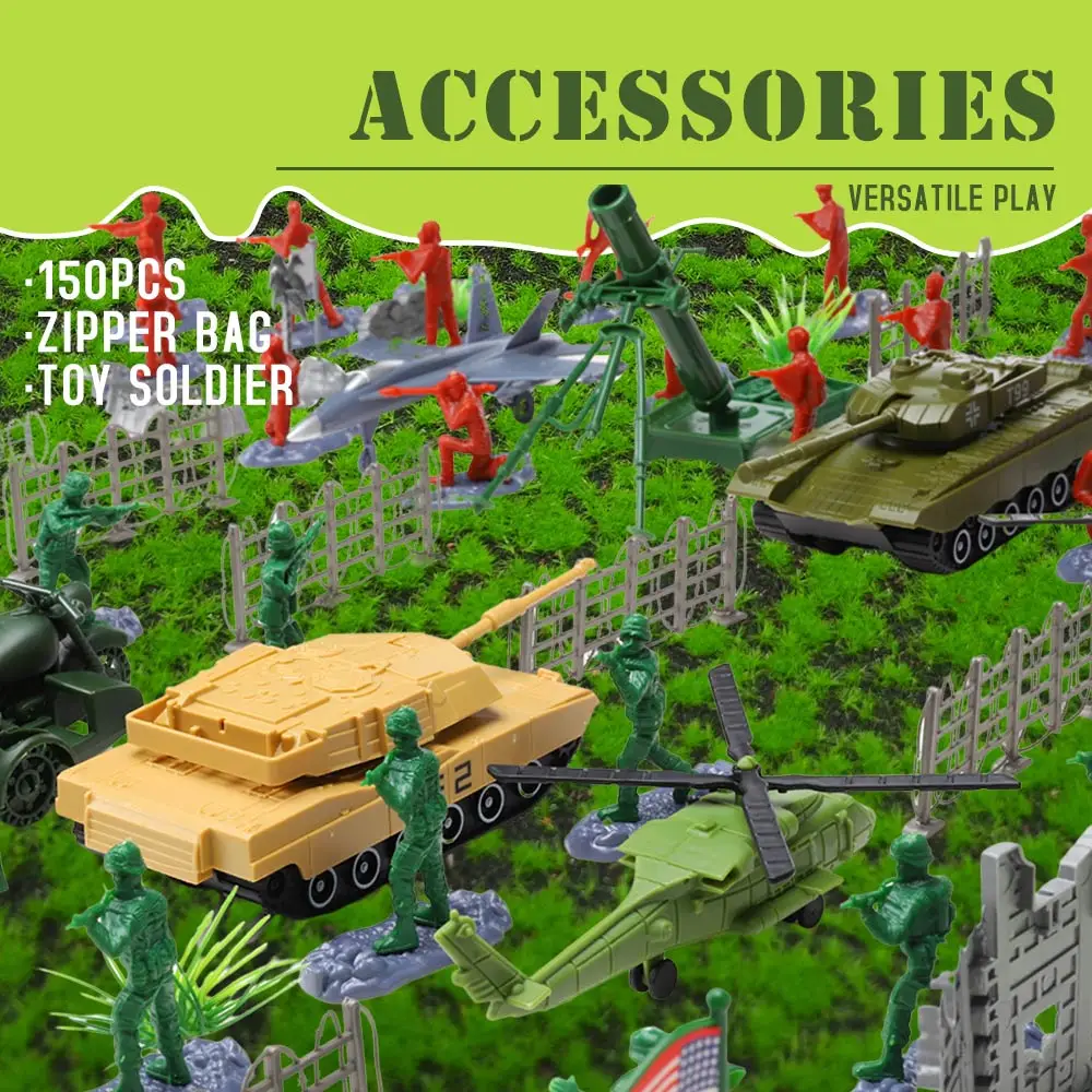 ViiKONDO Army Men Toy Military Playset Green Red Soldier