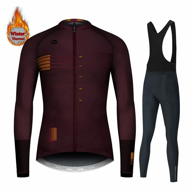 Cycling Jersey Suit Winter Thermal Fleece Bicycle Sport Riding Bike MTB Clothing Bib Pants Warm Sets