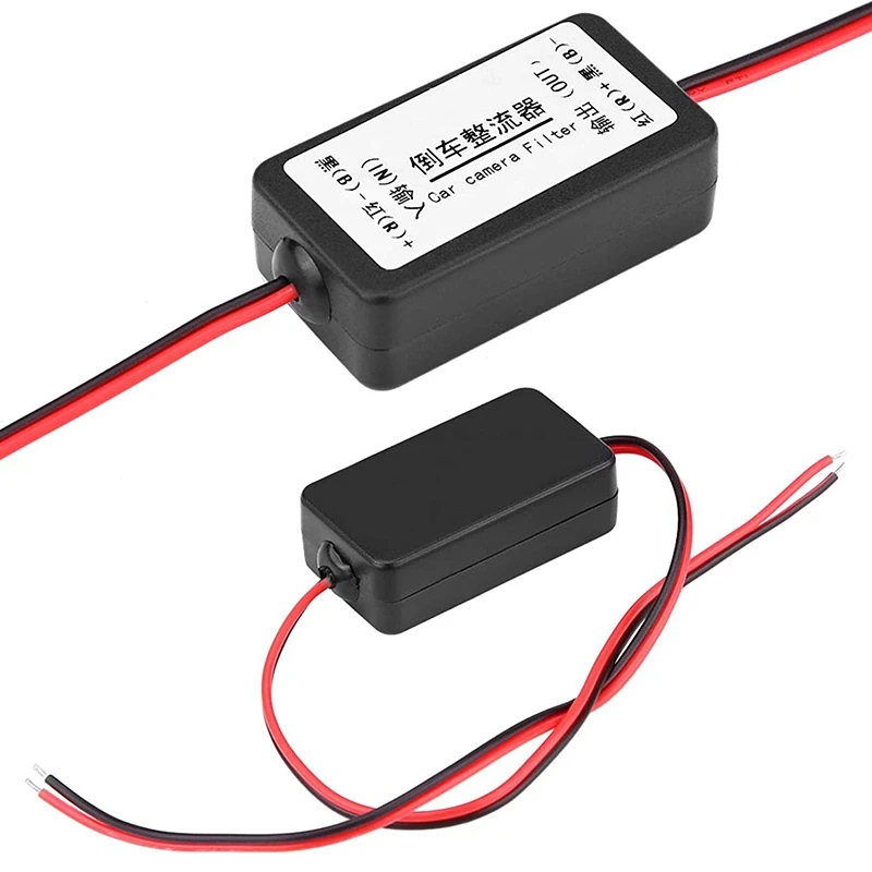 12V Car Rear View Camera Rectifier Relay Capacitor Filter Connector for Rear View Lens Anti-Interference Ballast rear camera rear view camera front and rear cameras