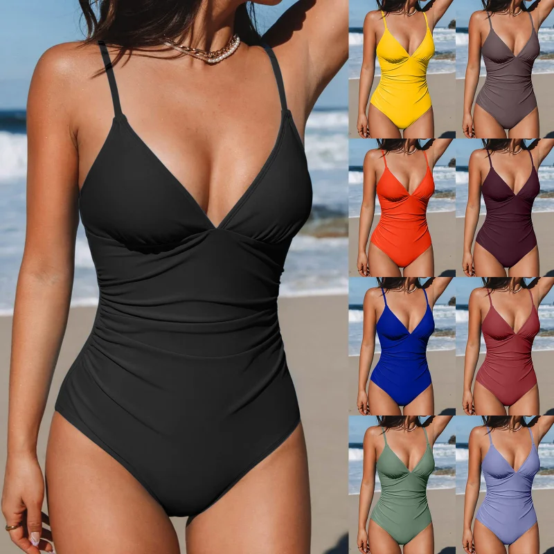 Vintage Up Athletic Training Bikini Women's Thong Swimsuit Swimsuit Shorts High Waist Bikini Women 1 Piece WebbingTank Suits