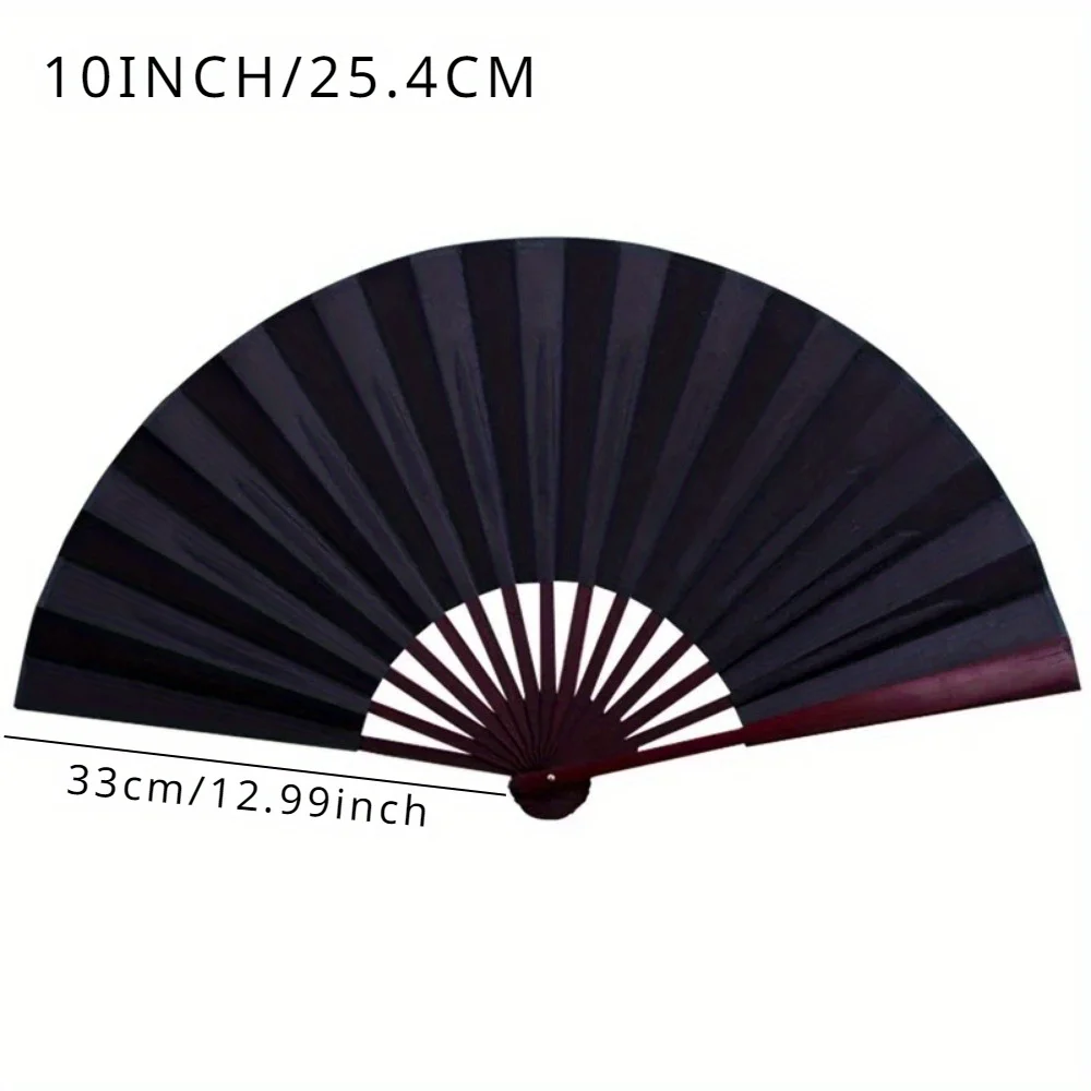 1PC 10 Inch Folding Fan Hand Silk Cloth DIY Chinese Folding Fan Wooden Bamboo Antiquity Fold Fans DIY Calligraphy Painting Decor