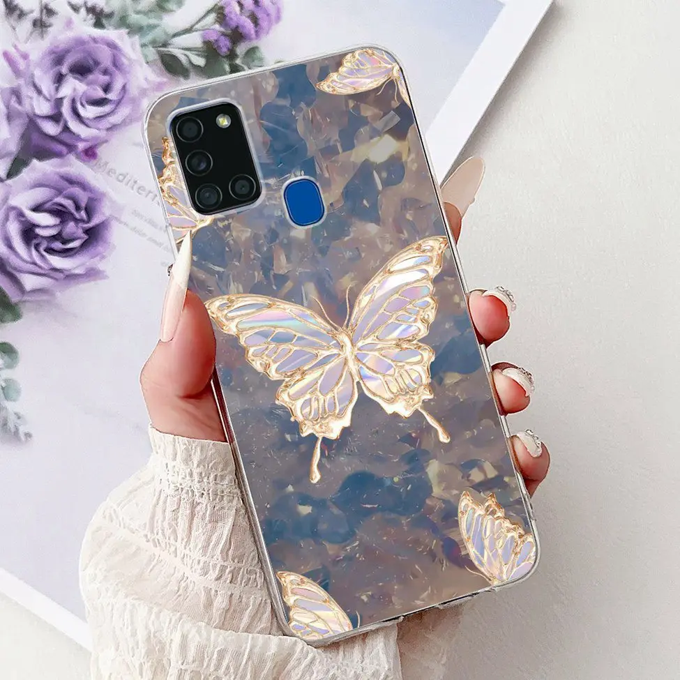 Clear Fashion Luxury Cute Painted Back Phone Case Cover