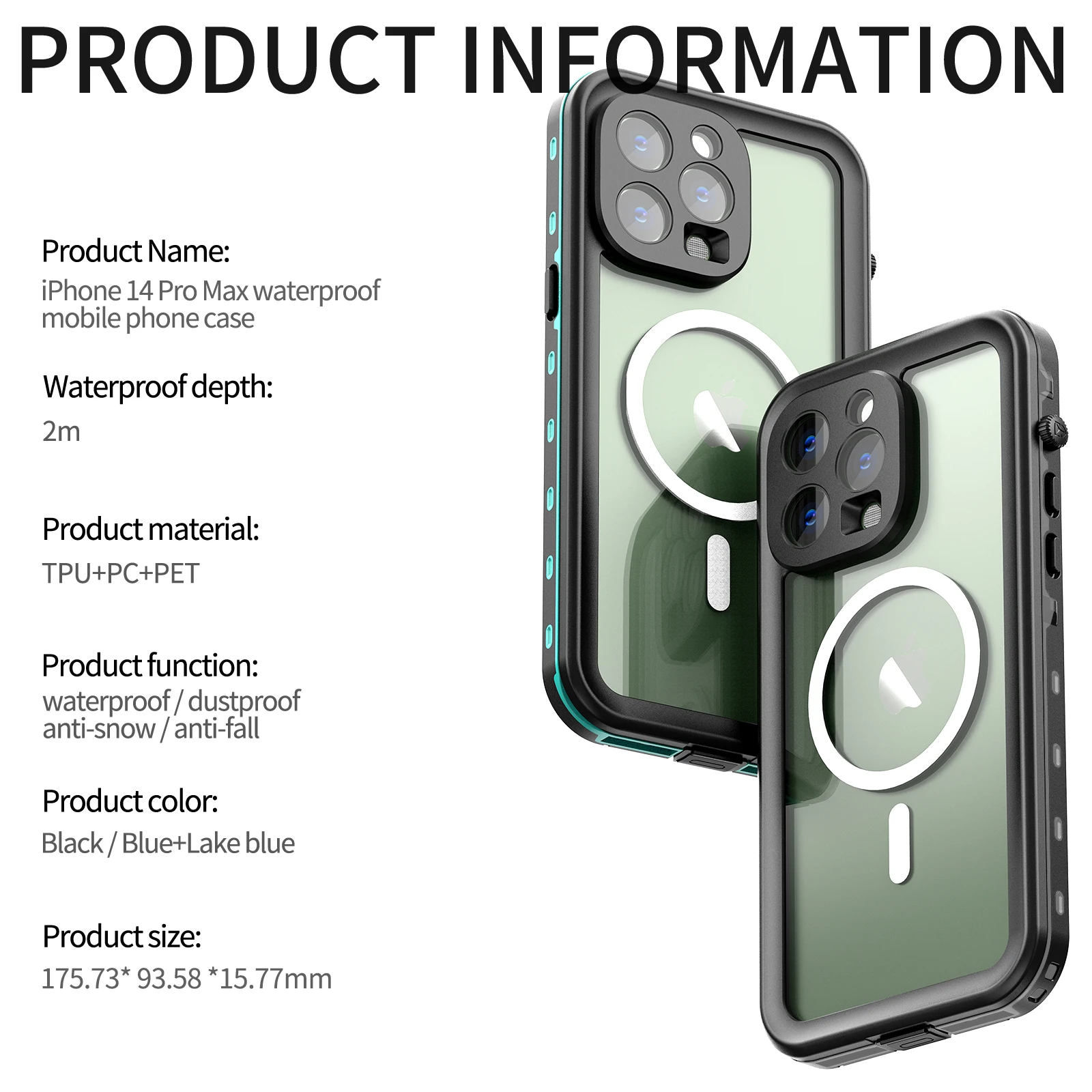 o iphone 14 pro max caso transparente