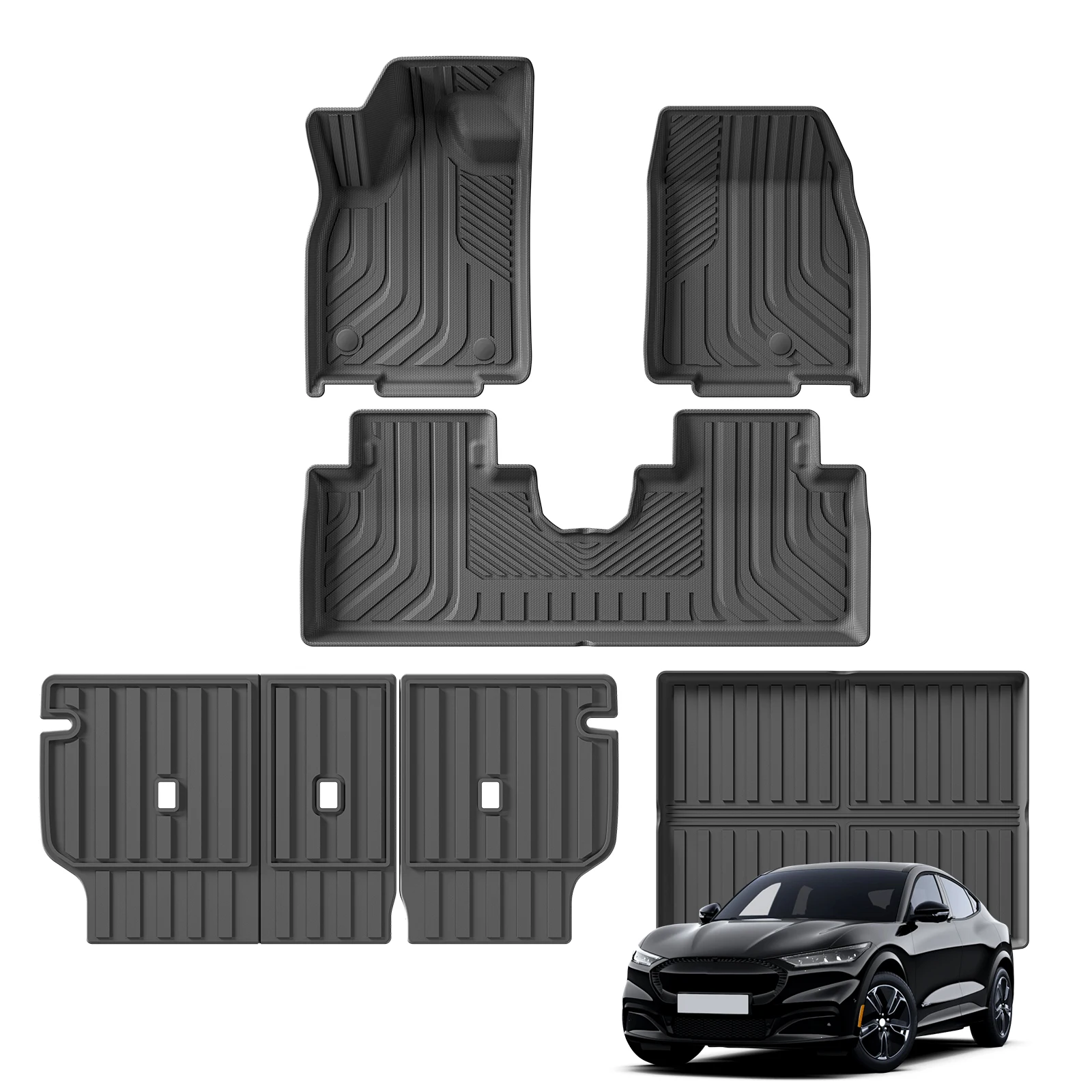 

for Ford Mustang Mach-E 3D TPE Car Floor Mats Trunk Backrest Pad Waterproof Protective Auto Accessories Left Rudder