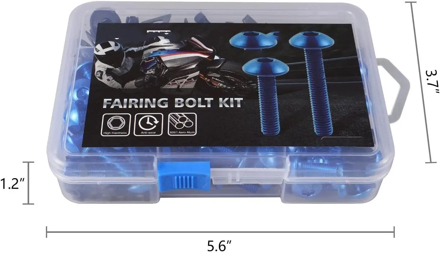Motorcycle Fairing Fasteners Kit – 190-Piece Body Screws Set