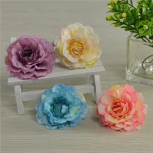 

10Pc Faux Autumn rhododendron Heads Silk Flower DIY Wedding Flower Arrangement Road Leads Rose Background Wall Home Decoration