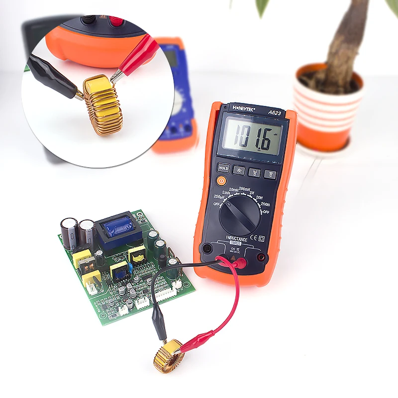 A623 Digital Multimeter Lcr Meter Inductance Meter Tester Set Of Probes Feelers For Tester 200μH-200H Inductances LCR ESR Meter 4