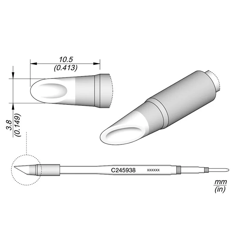 

JBC Universal Handle Dedicated C245 Series Spoon Iron Head C245931