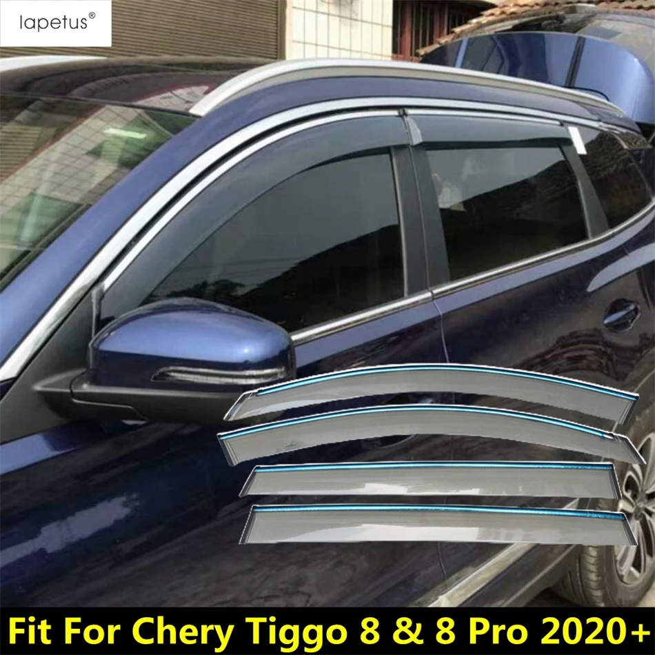 

Car Window Visor Rain Guard Weathershield Sun Deflector Wind Smoke Windscreen Accessories For Chery Tiggo 8 / 8 Pro 2020 - 2022