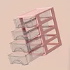 2/3/4 Layers Plastic Desktop Storage Box, Drawer Type Office Transparent Storage Cabinet, Cosmetics Finishing Storage Rack 5