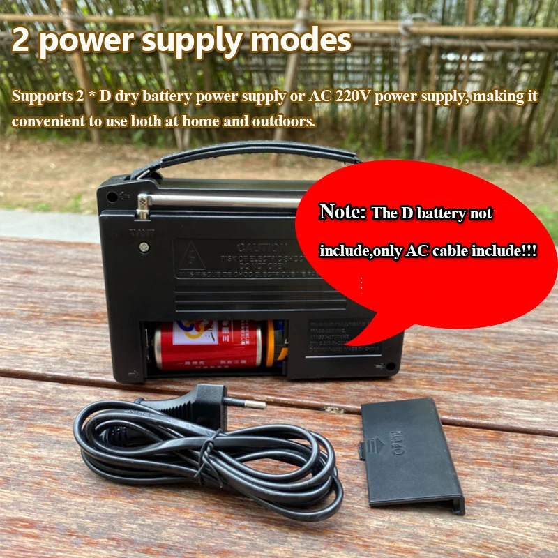 Portable FM AM SW DSP Radio Handheld Multi-band High Sensitivity Radios Receiver with Antenna Support D Battery AC 220V for Elde