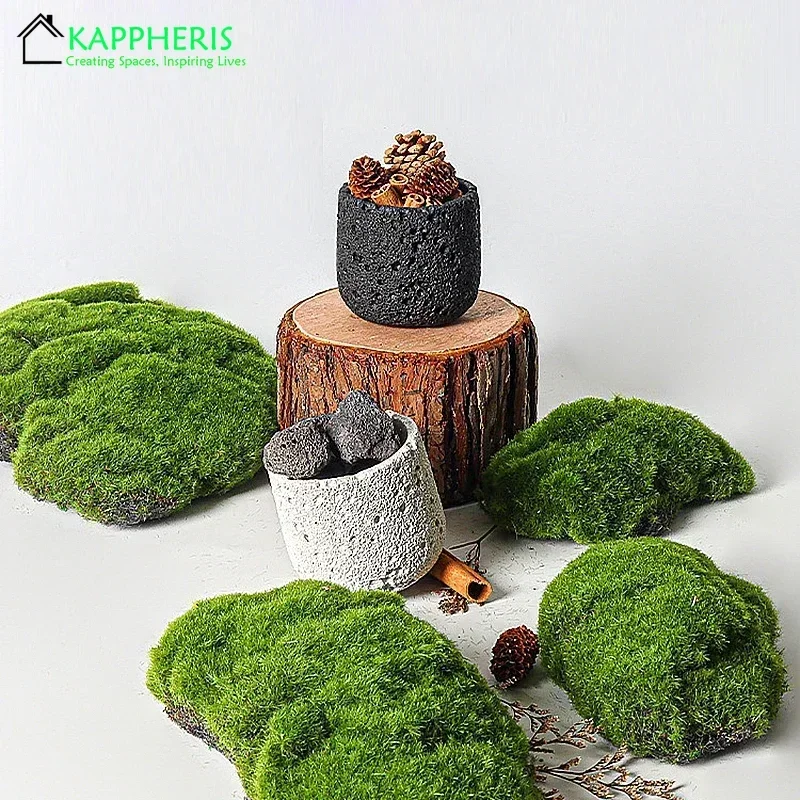 Cement Empty Candles Jars for Candle Making Cement Volcanic Stone Candle Containers Pots for Handmade Candles