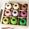 No. 7 Lace Thread Thin Summer Crochet Yarn Bamboo Fiber Linen High Twist Thin Thread Handmade DIY Materials Used for Making Crocheted Summer Thin Hollow Sweater Scarf Shawl Hat Tablecloth Sofa Cover Sandals and Other Clothing Yarn Balls 1 Bag = 300g=6 3