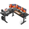L Shaped Standing Desk, 63" Corner Standing Desk with Electric Adjustable Height, L Shaped Adjustable Desk with Splice Board 5