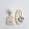 Baby Boys Girl 2024 Autumn Clothes Set Children Long Sleeve Letter Print Cotton Tops+Pants 2Pcs Kids Embroidery Clothing Outfits 3