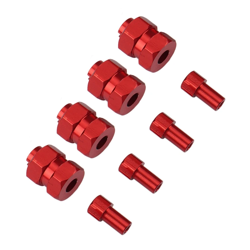 

8Pcs Metal Extended 7MM Hex Wheel Hubs Combiner +4MM For AXIAL SCX24 90081 AXI00001 1/24 RC Crawler Car Upgrade Parts,2