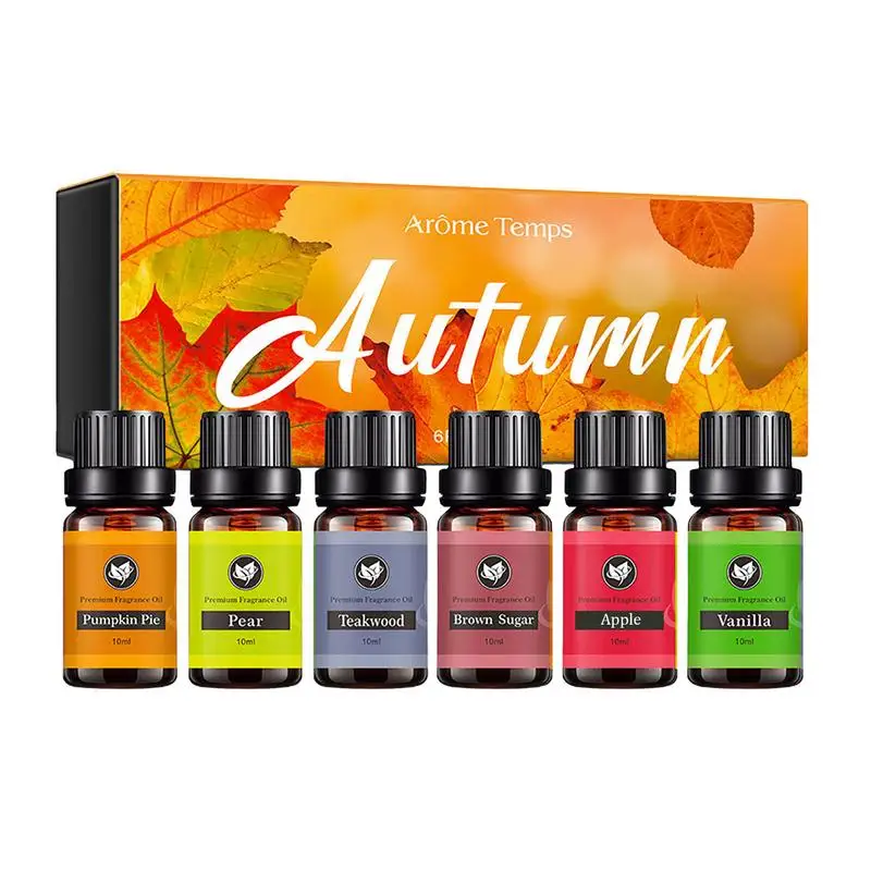 

Candle Fragrance Oil 6 Pcs Natural Aromatherapy Oils 10ml Fall Thanksgiving Diffuser Oils Scents With Aromas Of Food And Plants