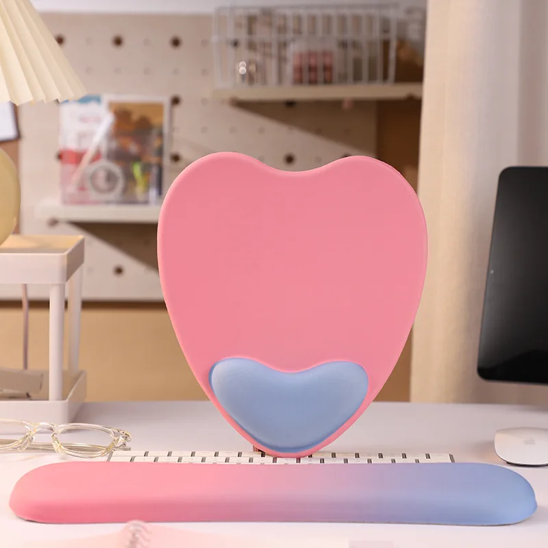 Ergonomic Keyboard Wrist Rest Memory Foam Wrist Rest for Computer Keyboard Mouse Pad Set for Easy Typing Pain Relief for Office