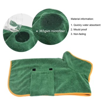 Adjustable Quick-Dry Pet Bathrobe for Dogs & Cats