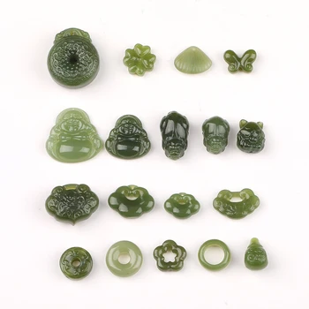 1Pc Natural Stone Hetian Jade Carved Bead Pixiu Buddha Bead Supplies for Jewelry Making DIY Bracelet Necklace Accessories 1