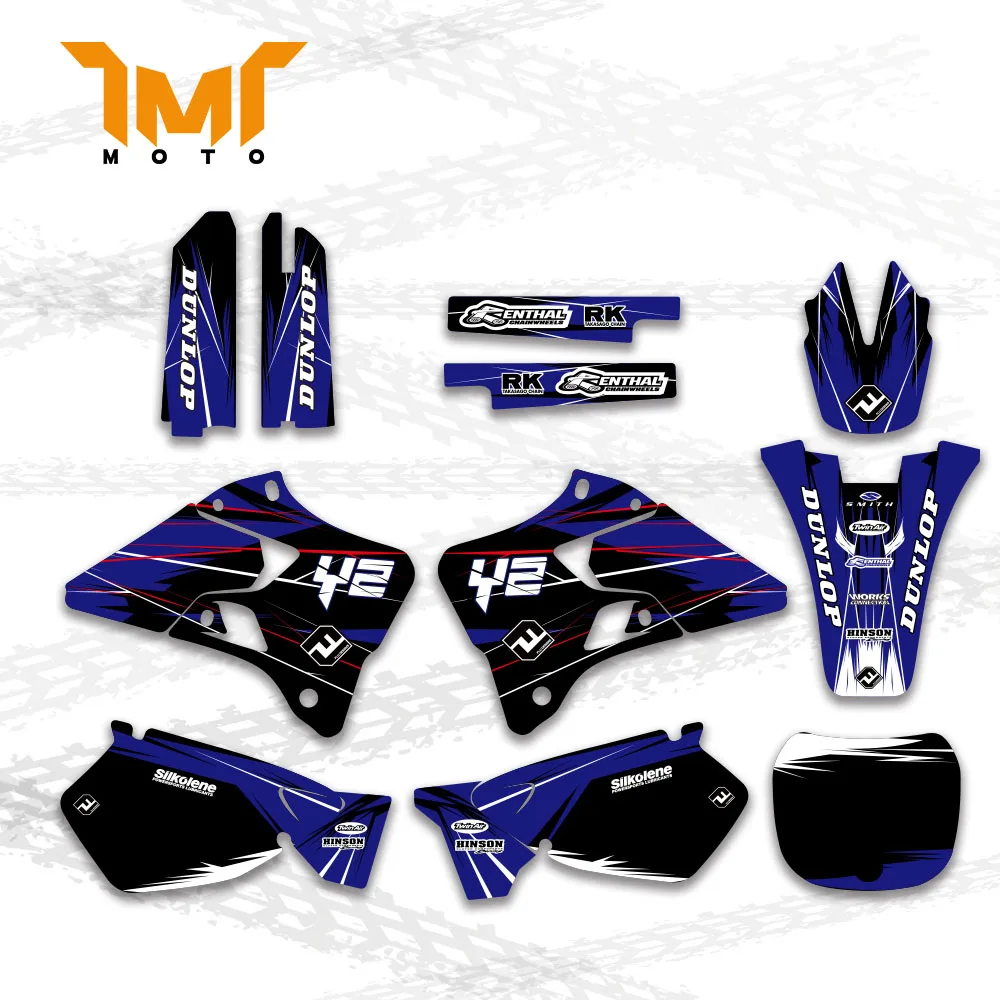 TMT 그래픽 데칼 스티커 키트, 야마하 YZ125 YZ250 YZ 125 250 1996 1997 1998 1999 2000 2001 오토바이 액세서리 부품