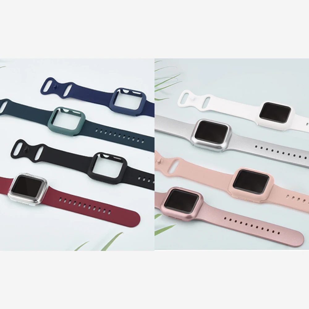 Sleek Matte Protective Frame for Apple Watch - Durable PC Cover Case Bumper