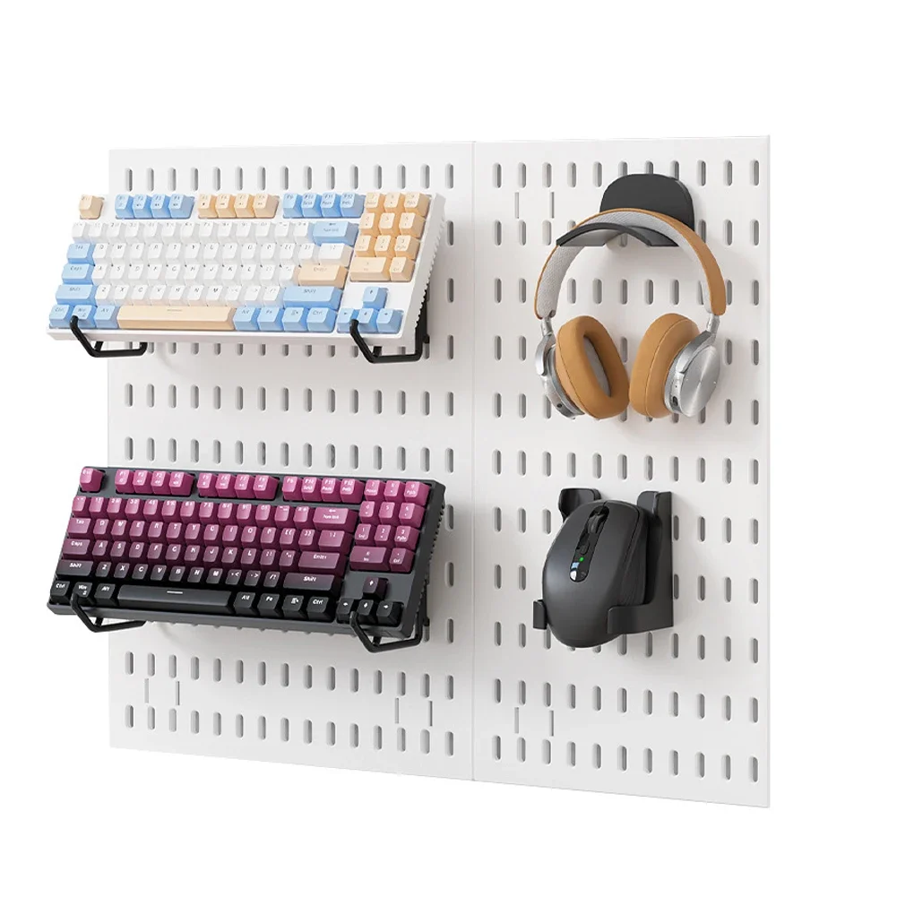 Versatile Wall-Mounted Pegboard Organizer for Home and Office Storage