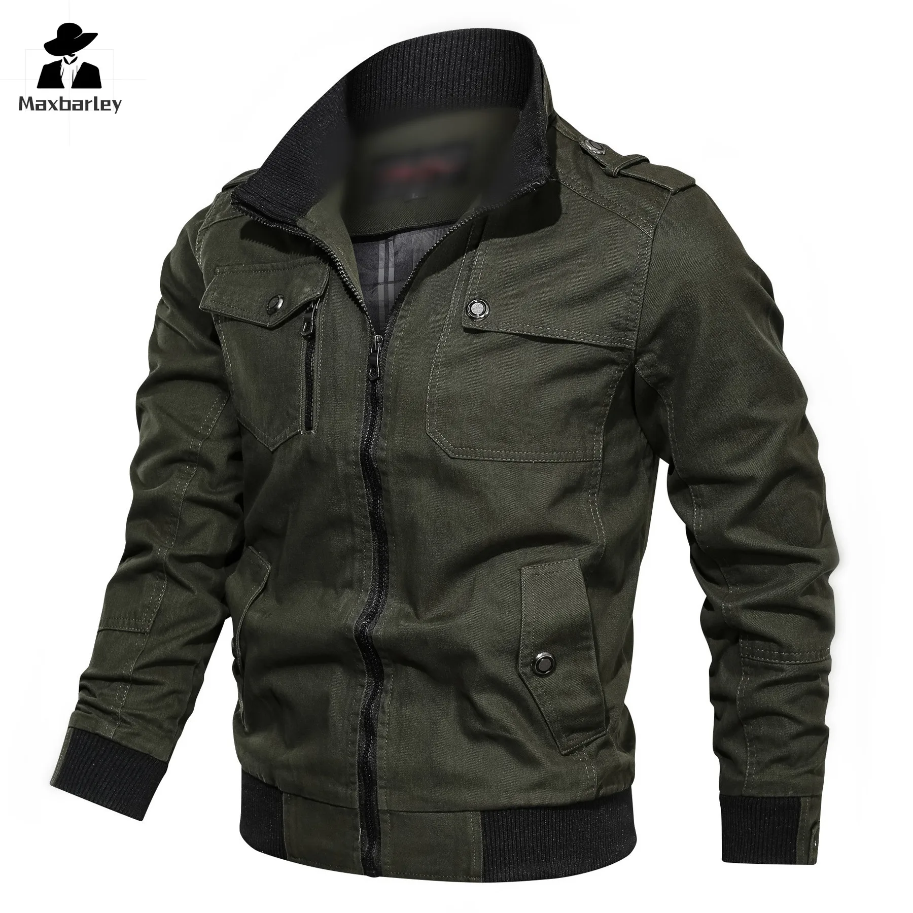 Jacket Kausal Men's Jacket Bomber Autumn Fashion Pilot Mantel Men's Army Cargo Flight Mantel Men's Coat Kapas unload Jacket