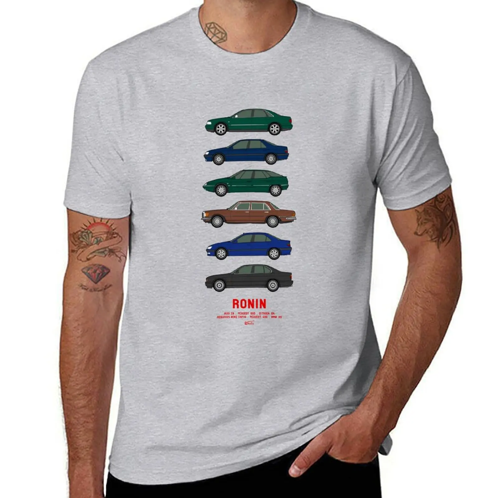 

Ronin Film Car Chase Collection T-shirt blacks graphics anime mens tall t shirts