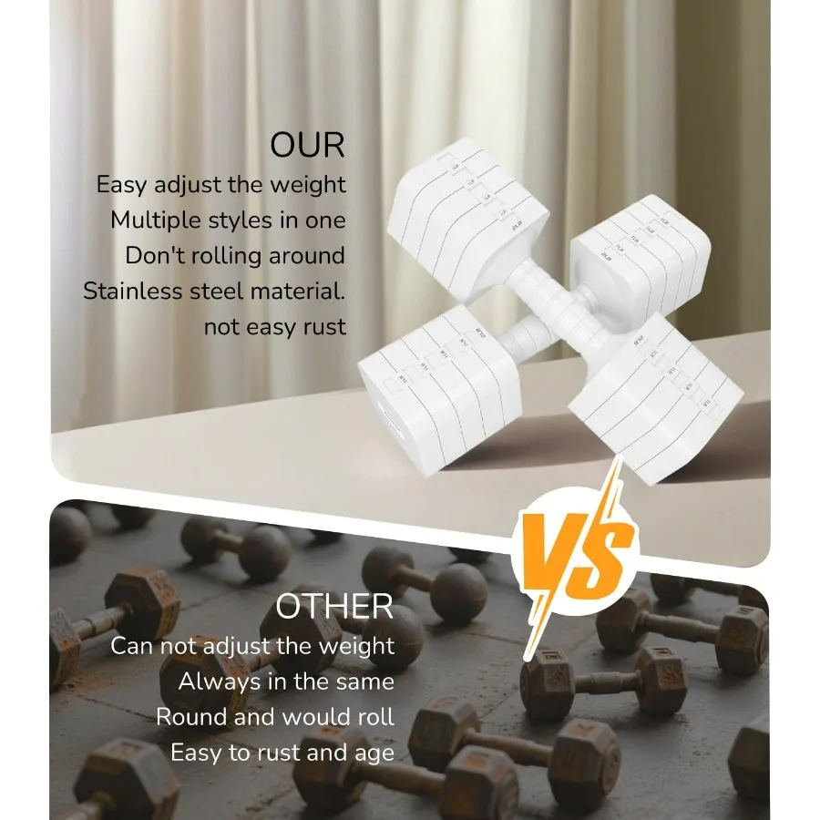 Adjustable Dumbbell Set for Women Men 10LB Each Hand Weights Dumbbells Sets Woman Exercise Fitness dumbbell Adjust dumbbells set