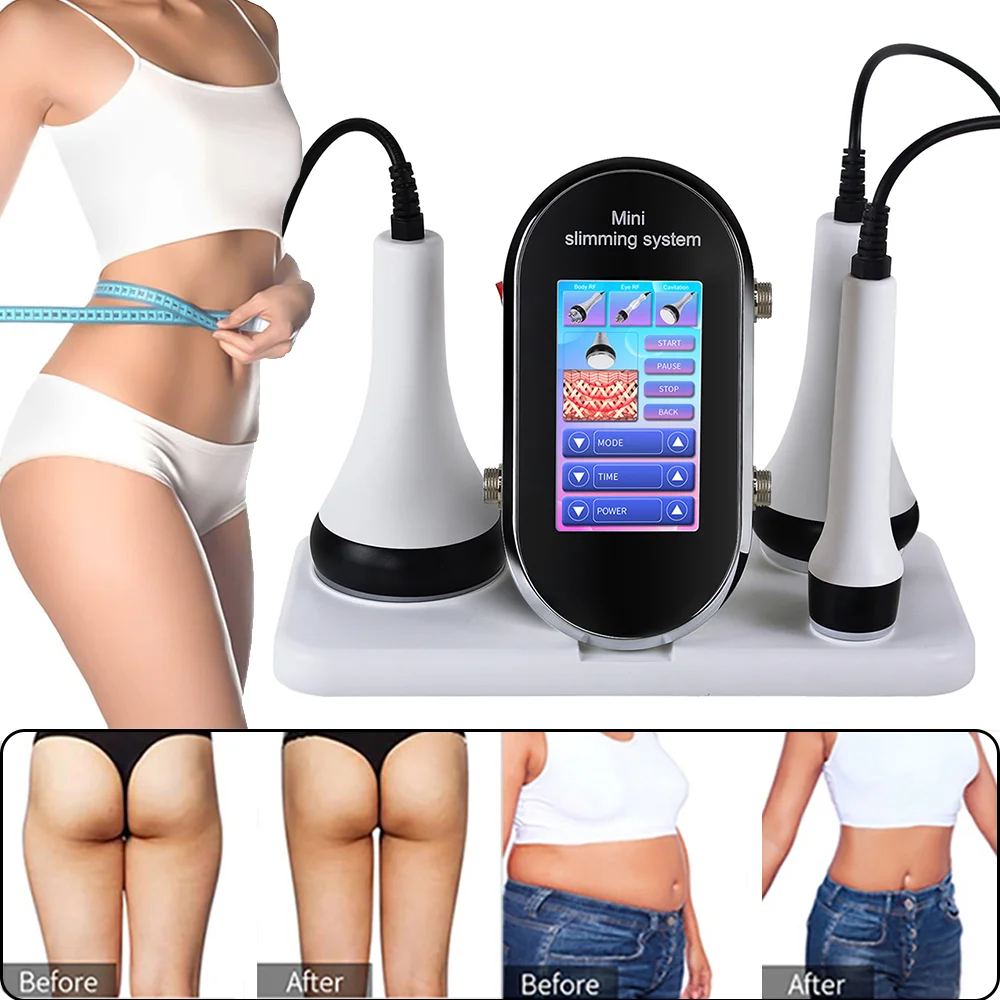 

3 In 1 40Khz Ultrasonic Cavitation Machine Facial RF Body Slimming Massager Fat Burning Device Beauty Skin Tighten Face Lifting