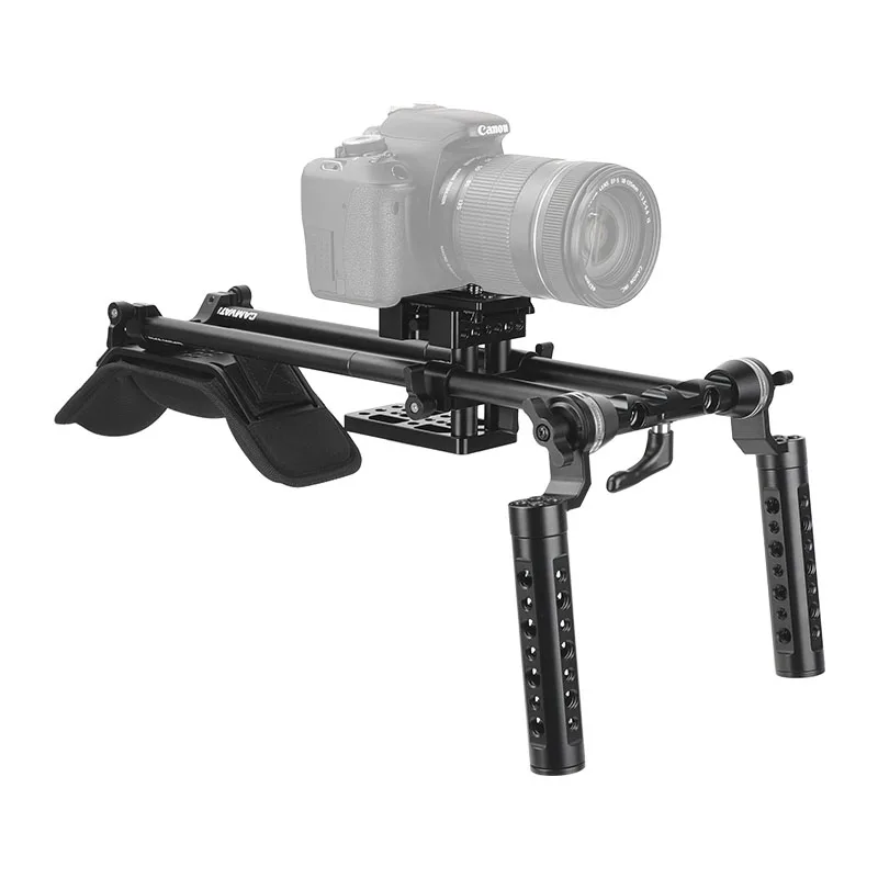 Pro Handheld Shoulder Mount Rig With Manfrotto Quick Release Baseplate Dual ARRI