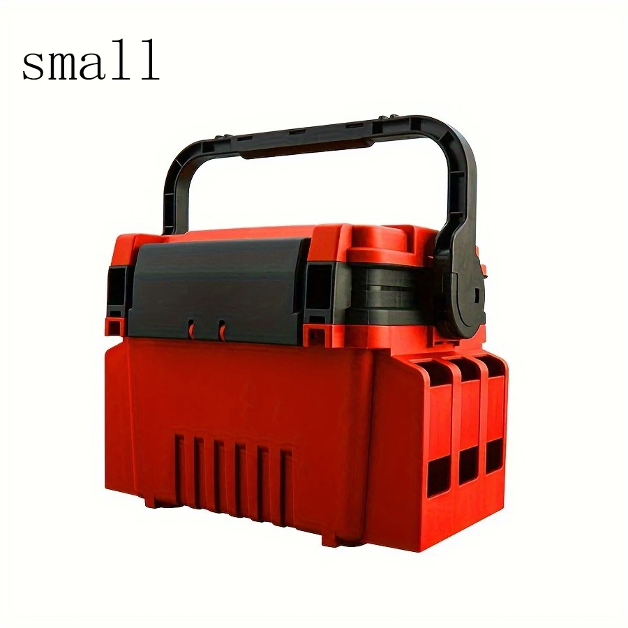 Portable Fishing Tackle Box Multi-Compartment Bait Storage Rod Holder