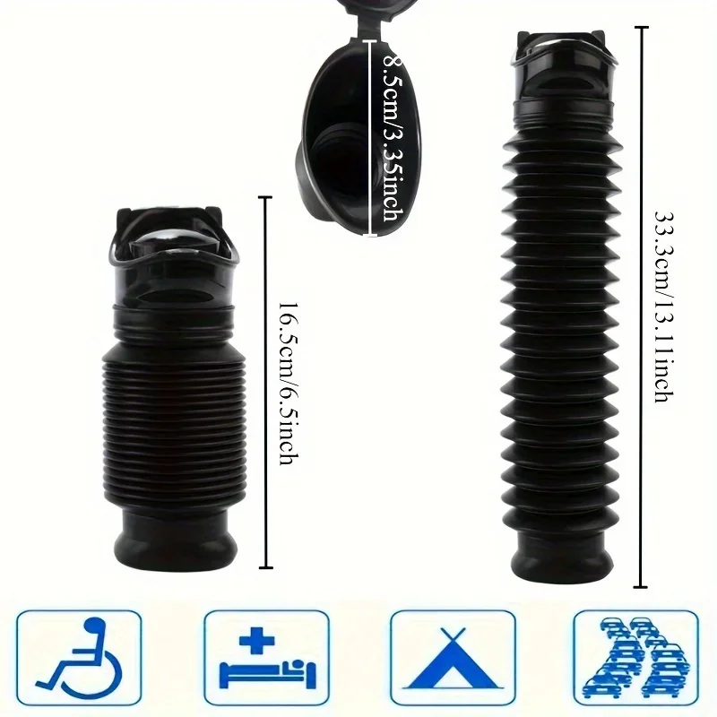 2pcs Portable & Reusable Travel Urinal for Men and Women Ideal for Camping Long-Distance Driving & Vehicle Use