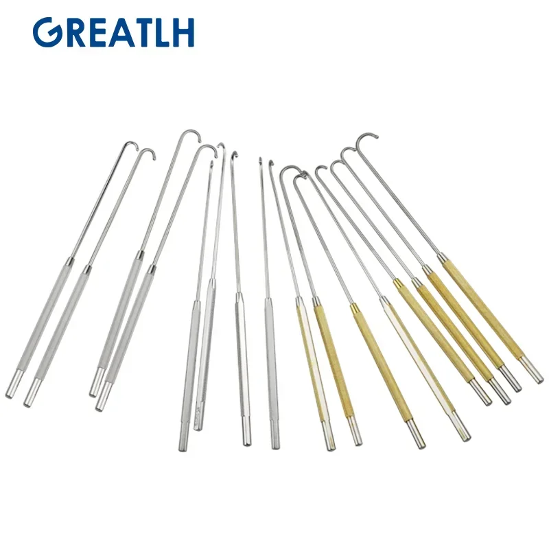 Animal Ovaries Removal Hook Vet Snook Ovariectomy Hook Pet Uterine Small Animal Surgery Tools 200mm Long 1pcs veterinary surgical instruments