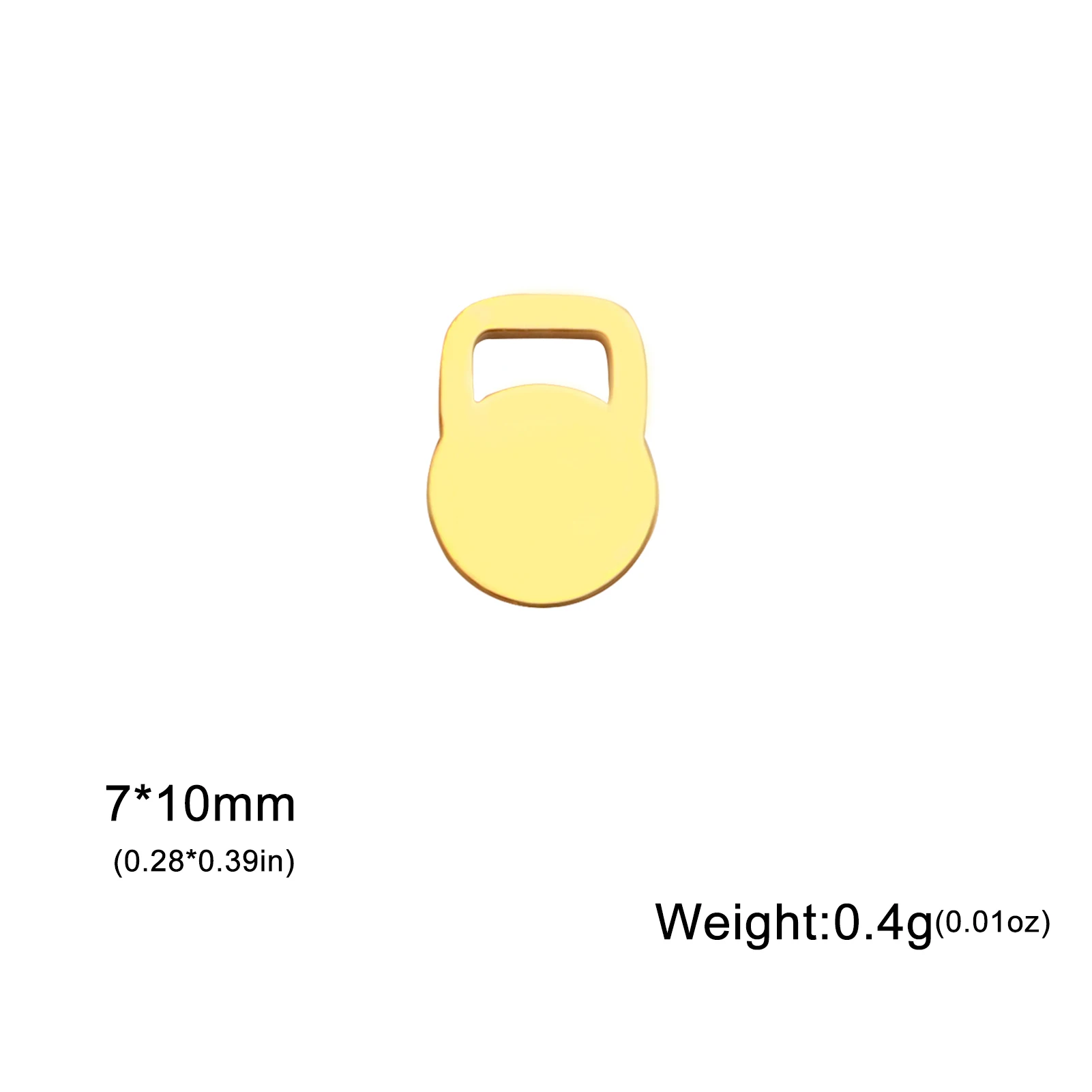 5 stücke solide Kettle bell Charms für Schmuck machen Edelstahl DIY Fitness Anhänger Bulk Zubehör Halsketten Ohrringe Charms – Detail 8