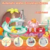 VATOS Electric Faucet Hand Pump-2 in 1 Sink Duck Slide Kitchen Table Sink Toy Pool Float Fishing Game Dishwasher Set for kids 3