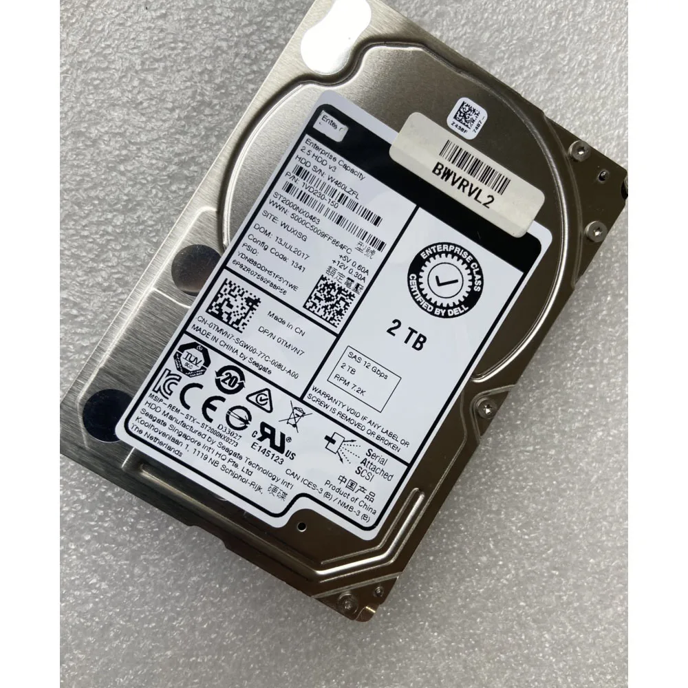 Dell  ϵ ũ 2T SAS 12G 7.2K 2.5 ġ TMVN7 0TMVN7 , 2TB