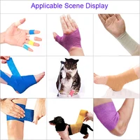 1 Roll 2.5/5/10cm Sport Bandage Self-adhesive Breathable Elastic Bandages for Sports Fixing Finger Wrist Leg Non-woven Bandage 2