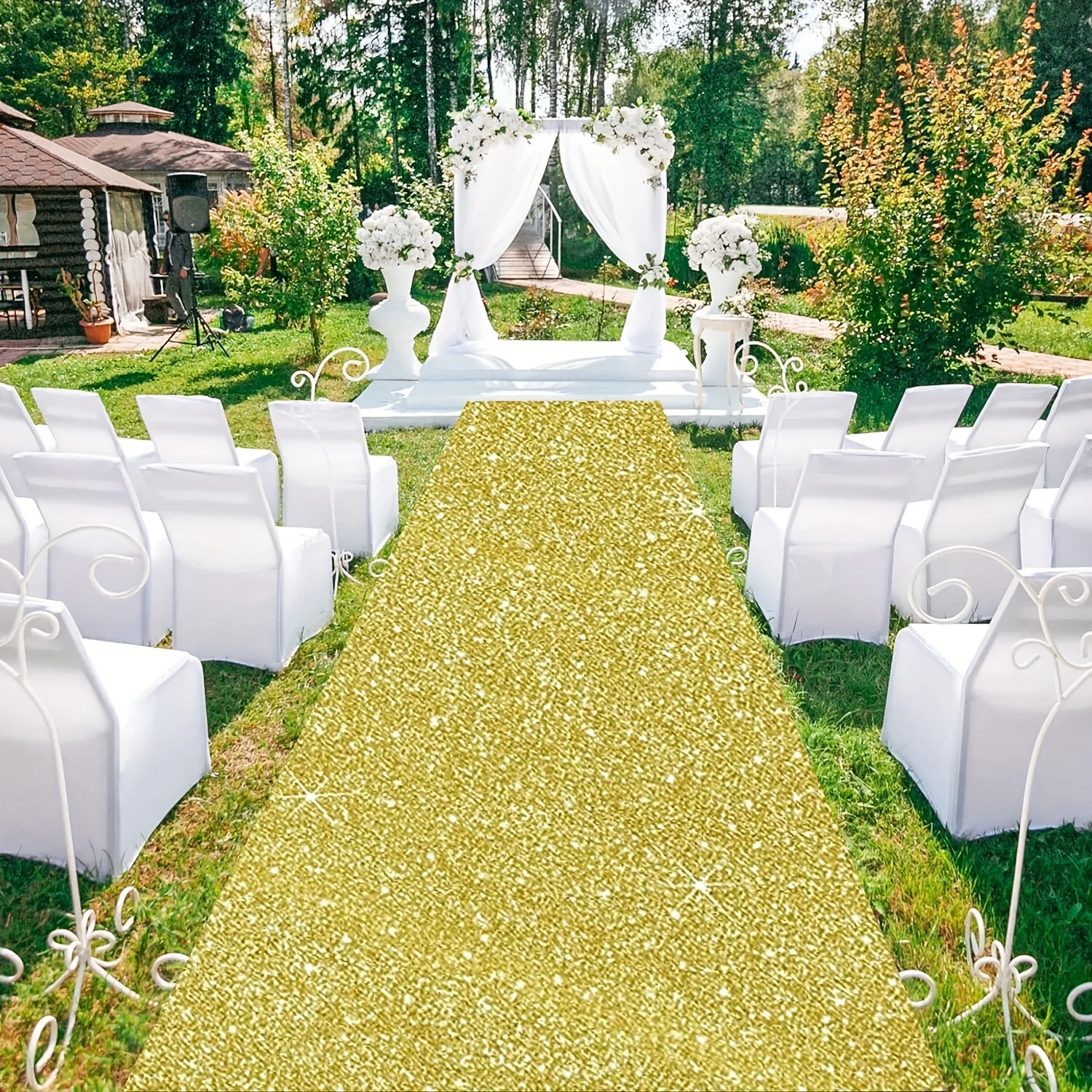Super beautiful glitter carpets can be used for a variety of occasions, indoor and outdoor holiday carpets, wedding carpet decor