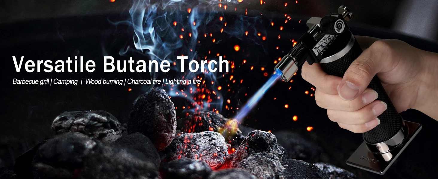 Description Picture 6 of itemHONEST Metal Windproof Butane Gas Lighter High Fire Outdoor BBQ Baking Igniter Blue Flame Turbo Torch Portable Cigar Lighter