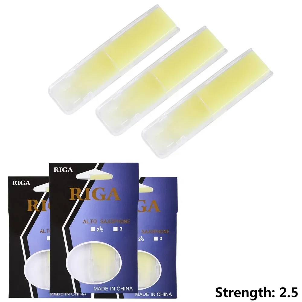 Resin Reeds Alto Sax Reeds Resin Synthesis 3-pack 3pcs Strength 1.5 2.5 Moisture Resistance High Quality Portable