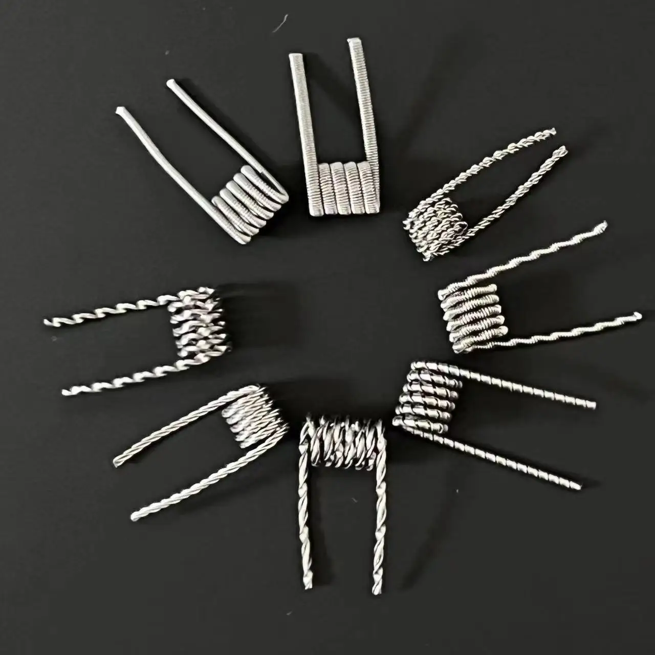 48PCS/Box 3.0mm PreBuild Coils DIY Alien Fused Clapton/Flat/Mix Twisted/Hive/Quad/Tiger Watercolor Accessary